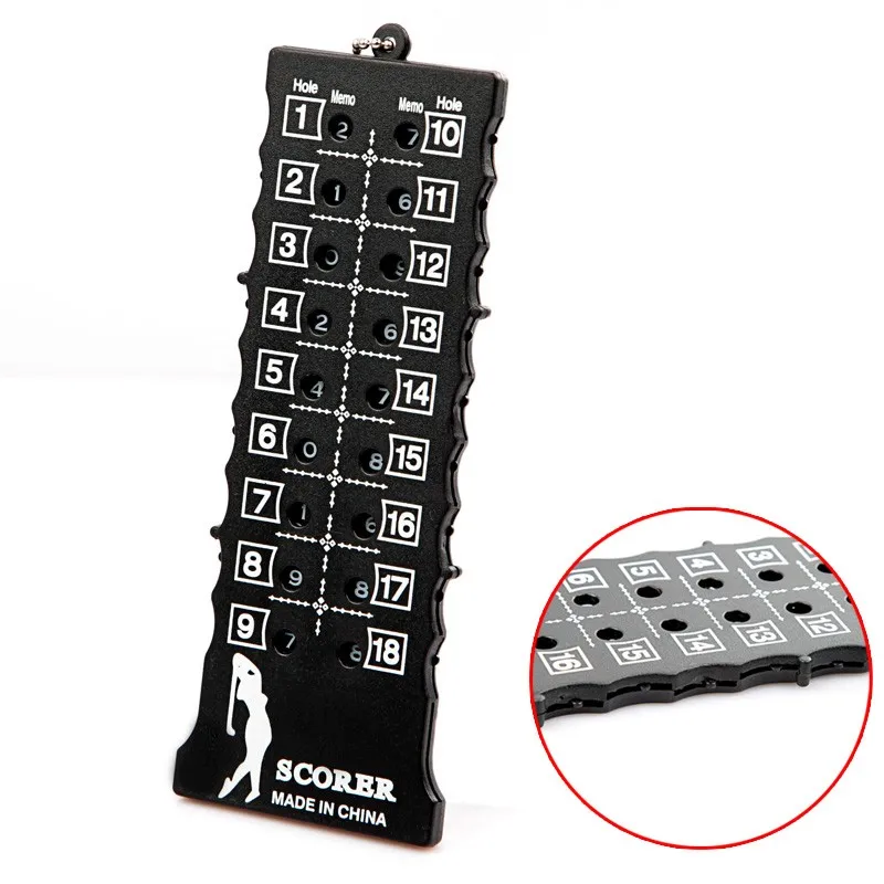 حار بيع 18 حفرة للغولف السكتة الدماغية إضرب النتيجة بطاقة مكافحة المؤشر مع مفتاح سلسلة