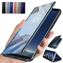 Умный зеркальный флип-чехол для телефона Samsung Galaxy A70 A50 A40 A30 A20 A10 S8 S9 Plus, чехол-подставка для M10 M20 M30, чехлы