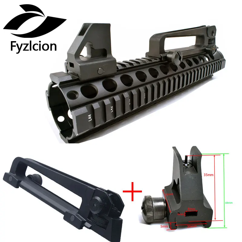 

M4 M16 AR15 Detachable Carry Handle With Mechanical Rail Mount Rear Sigh +Metal Front Sight RifleScopes