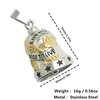 Restock Unisex 316L Stainless Steel Ride To Live, Live To Ride Cool Eagle Stars Biker Have Sound Ring Bell Pendant Newest Gift 1