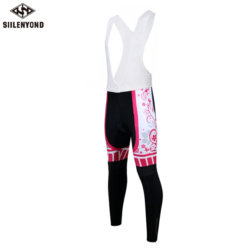 Bib Cycling Pant Siilenyond Pro для женщин Велоспорт комбинезон ударопрочный 3D гель мягкий MTB велосипедный нагрудник Велоспорт колготки гоночный велосипед ударопрочный брюки - Цвет: Bib Cycling Pant