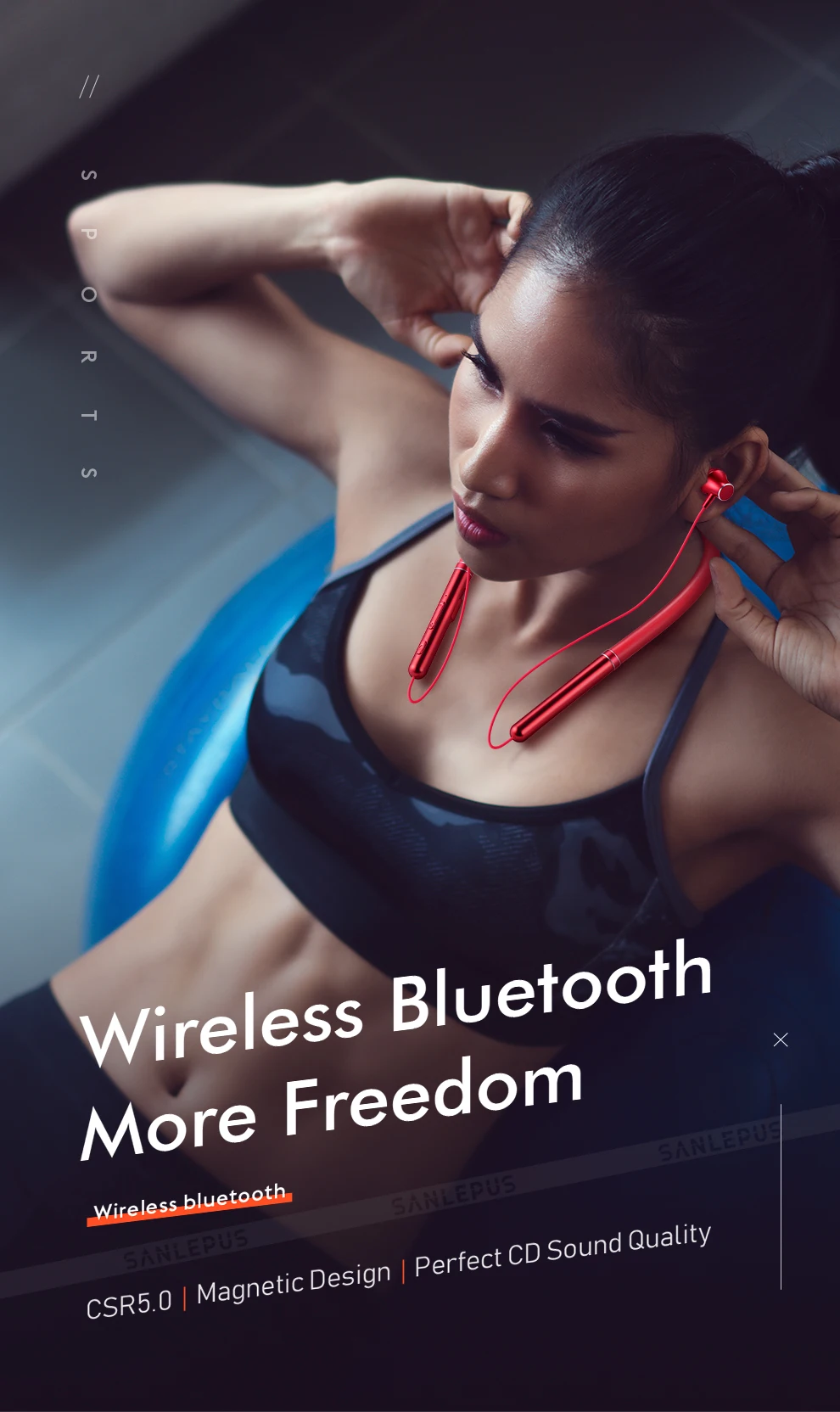 SANLEPUS беспроводные Bluetooth наушники Спортивная гарнитура HiFi стерео Внутриканальные наушники для телефонов Xiaomi iPhone samsung