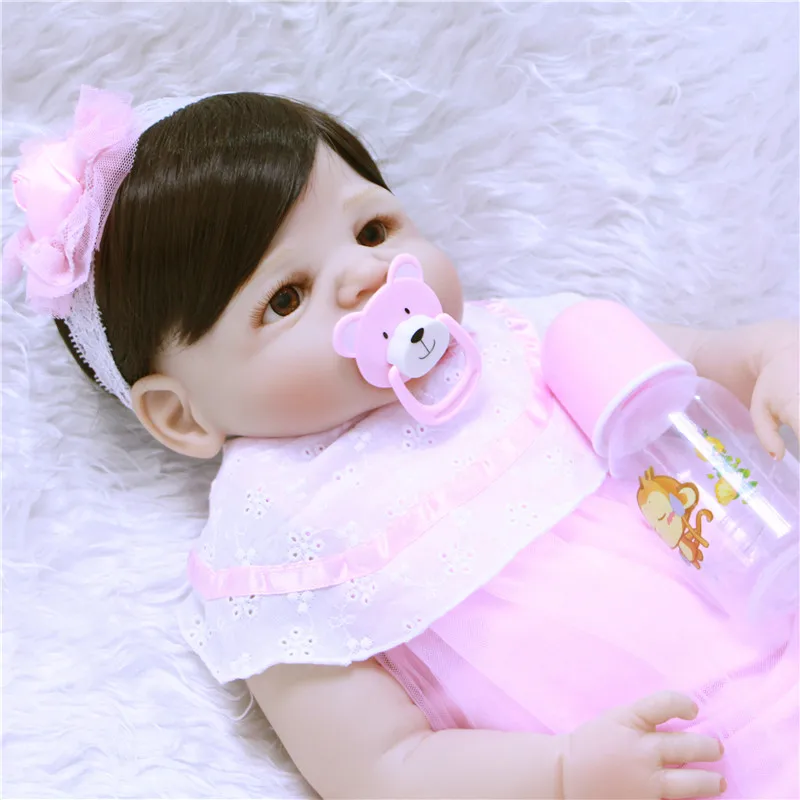 

New Design Alive Babies full silicone handmade Dolls Reborn 22 Inch Boneca can bath doll toys girls bebe gift reborn realista