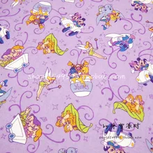 135 см ширина фиолетовый фон принцесса фея Микки Минни хлопок микро шлифовальная ткань для детской одежды постельные принадлежности Set-AFCK353