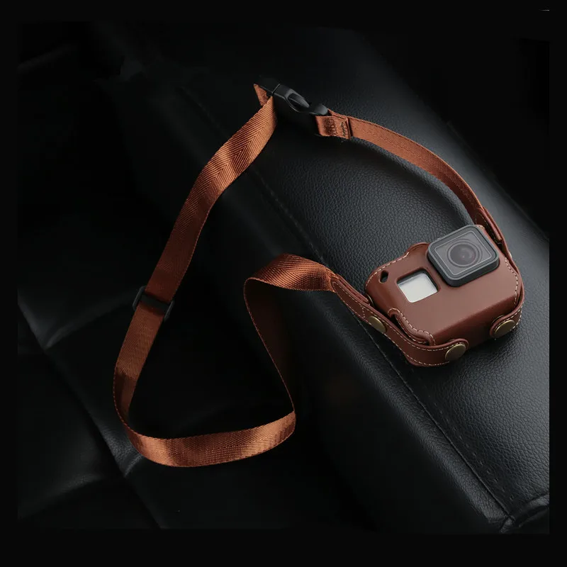 3 цвета защитный чехол PU сумка кожаный чехол с плечевым ремнем шейный ремешок слинг для Gopro Hero 7 6 5 Аксессуары для камеры