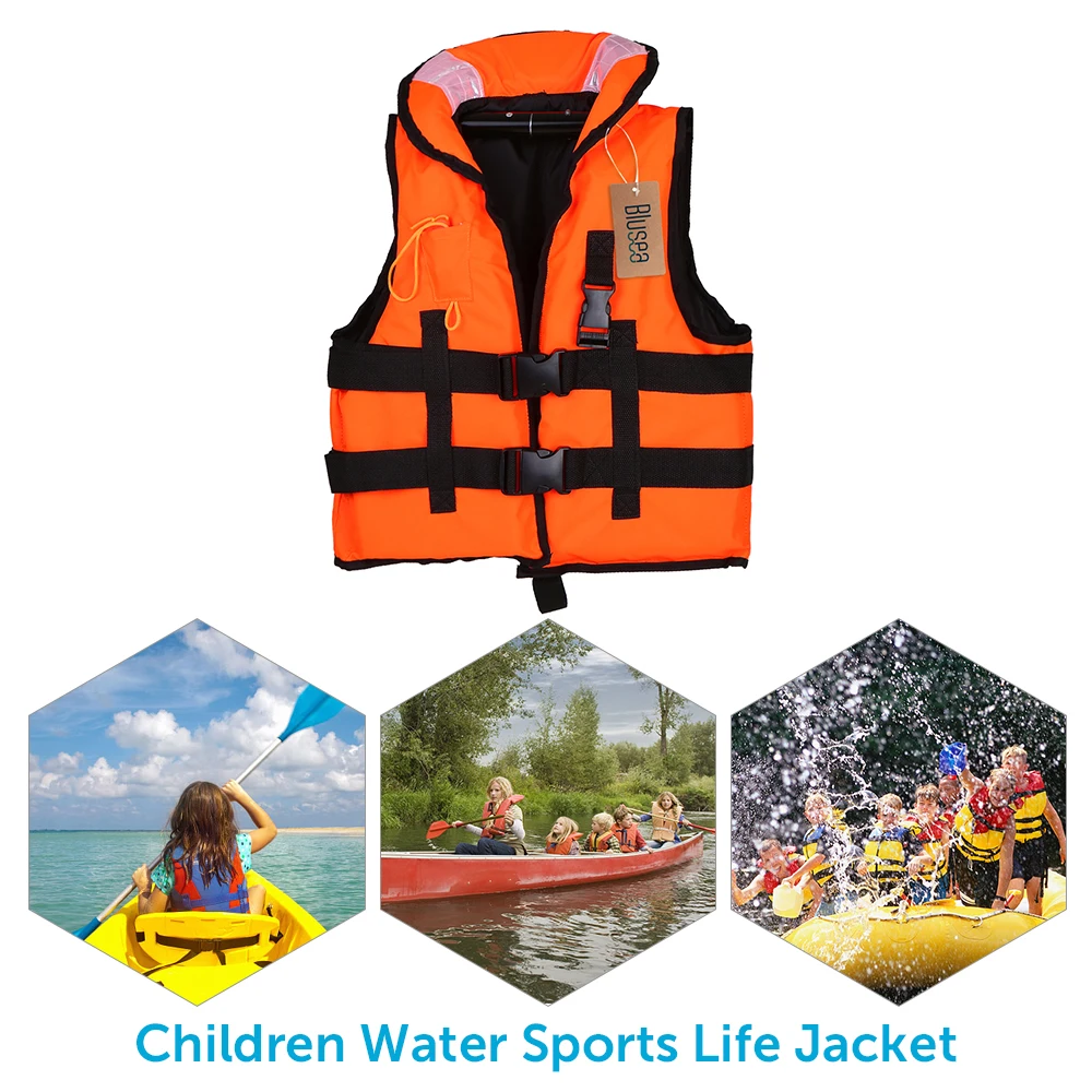 Blusea Children Life Jacket Vest Kayaking Boating Swimming Waistcoat