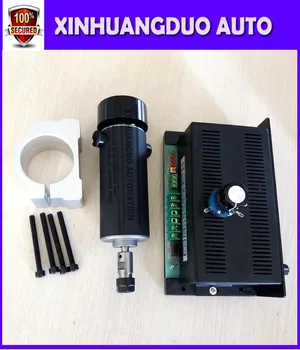 

cnc spindle 500W DC110V air cooled 0.5kw milling Motor & spindle speed power converter AC110/220V &52mm clamp