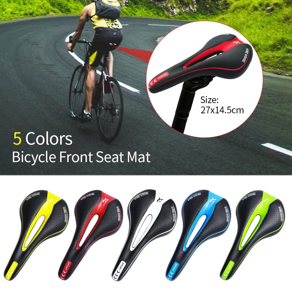 

1pc Bicycle Seat Cushion Pad Leather Bicycle Saddle Skid-proof Comfort Front Seat Mat Cycling Accessories 27x14.5cm New