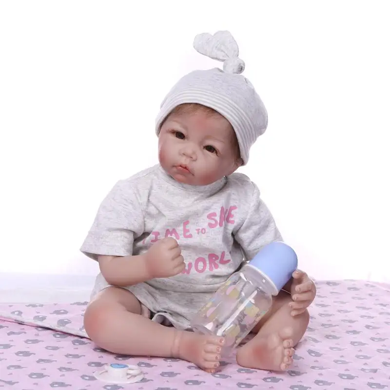 Кукла Reborn Boneca Realista Мягкая силиконовая 50 см|Куклы| |