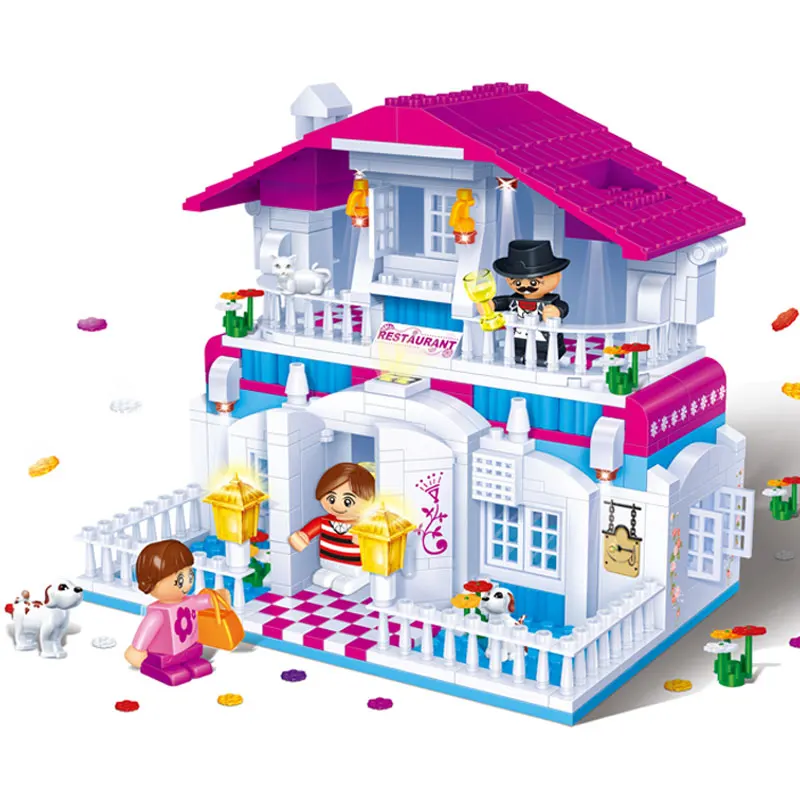 

Banbao 6103 580 pcs Wedding Happy Restaurant Blocks Toys for Girls Plastic Building Block Sets Educational DIY Bricks Toys