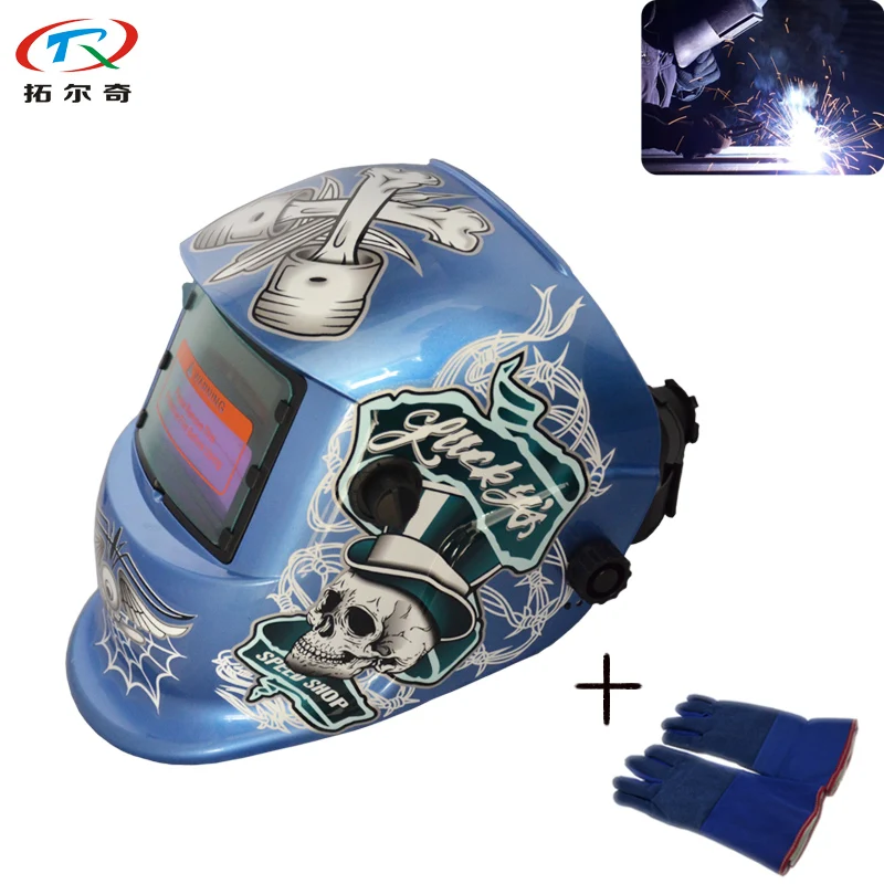 Black/Blue High Speed Lucky Welding Helmet Automatic Filter Chameleon