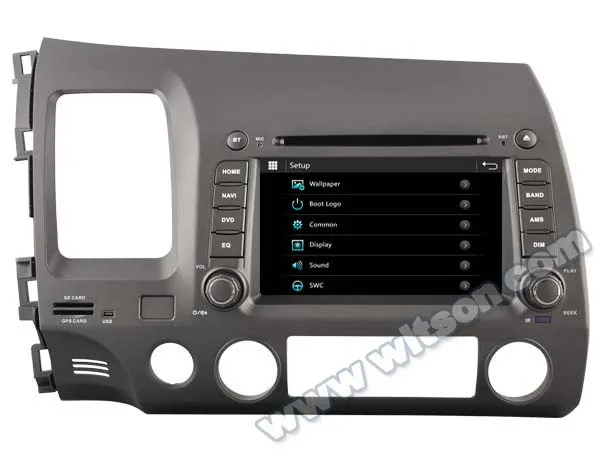 WITSON автомобильный DVD gps для HONDA CIVIC 2006-2011 с пленным экраном 1080P DSP WiFi/3g/DVR(опционально) Хорошая цена dvd Радио bluetooth