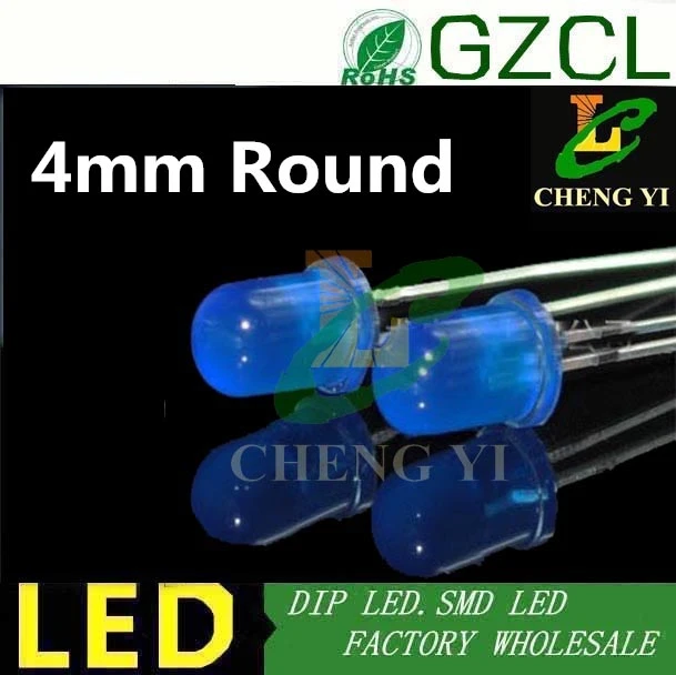 1000pcs x 10mm Round Diffused LED Light 2pin 10mm Diffused LED 9k MCD White wholesale 