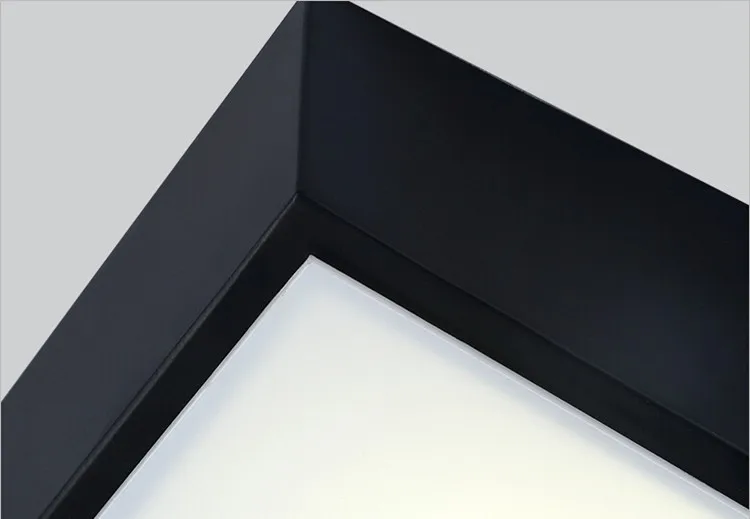 Luz de Teto Moderna Lâmpada Ferro Cozido Pintura Trapezoidal Corpo Acrílico Painel Sala Estar Quarto Loja Luminária Interior Led 8 cozido pintura trapezoidal corpo acrílico painel sala