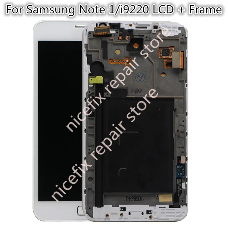 100% протестированный Super AMOLED ЖК-дисплей для Samsung Galaxy note 1 ЖК i9220 + рамка сенсорный