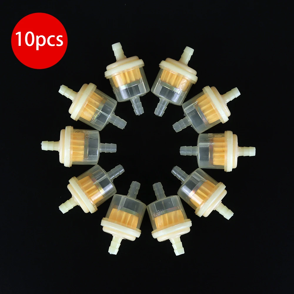 

Hot 10PCS/Set Car Motorcycle Dirt Pocket Bike Oil Filter Petrol Gas Gasoline Liquid Fuel Filter universal For Scooter Motorbike