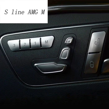 

Car styling Seat Adjust Button Switch Covers Trim Stickers for Mercedes Benz GLE W166 ML GL GLS X166 Interior auto Accessories