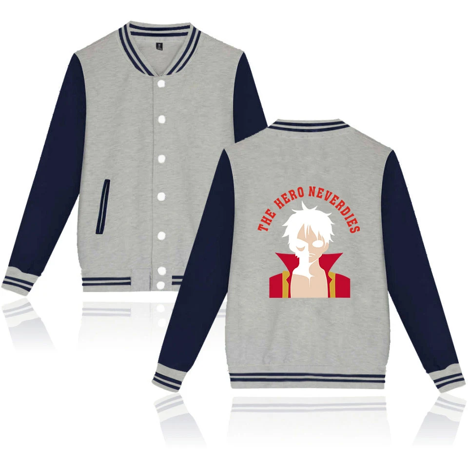 

hot new Jacket Street Bloody Anime One Piece Baseball Jacket Men's and Women's Baseball Jacket Sweatshirt O-Neck Men's Jacket