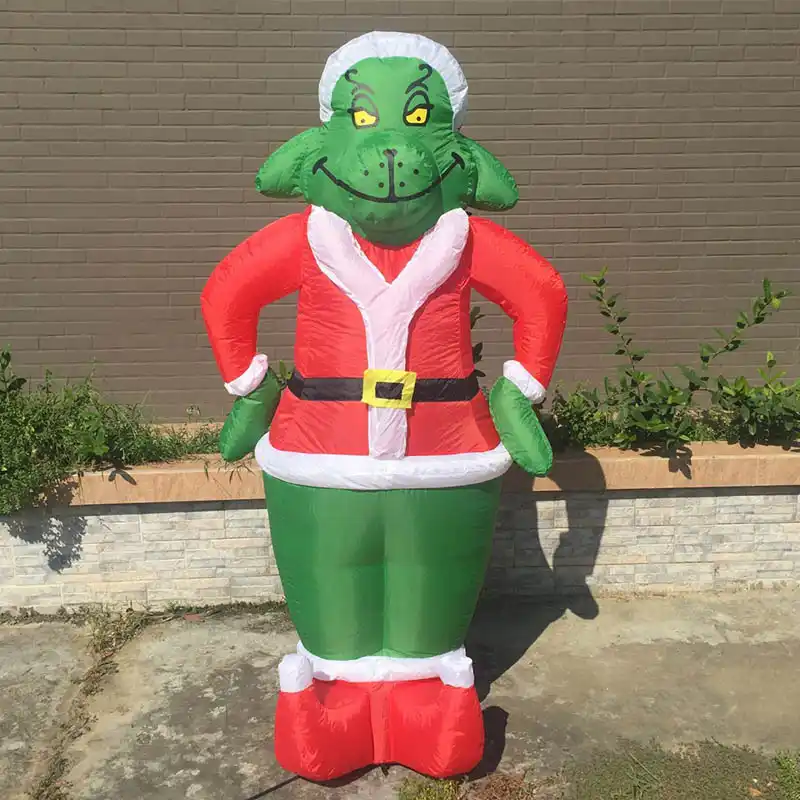 Inflatable Grinch 7 Feet Christmas Decoration Gemmy Christmas Dog