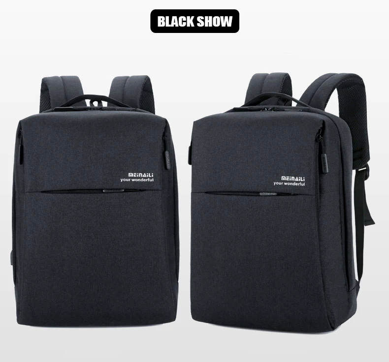 New Business Backpack USB charging 15inch Men's Women's Laptop Backpacks  For Teenager Fashion School Bag Male Travel bagpack (25)