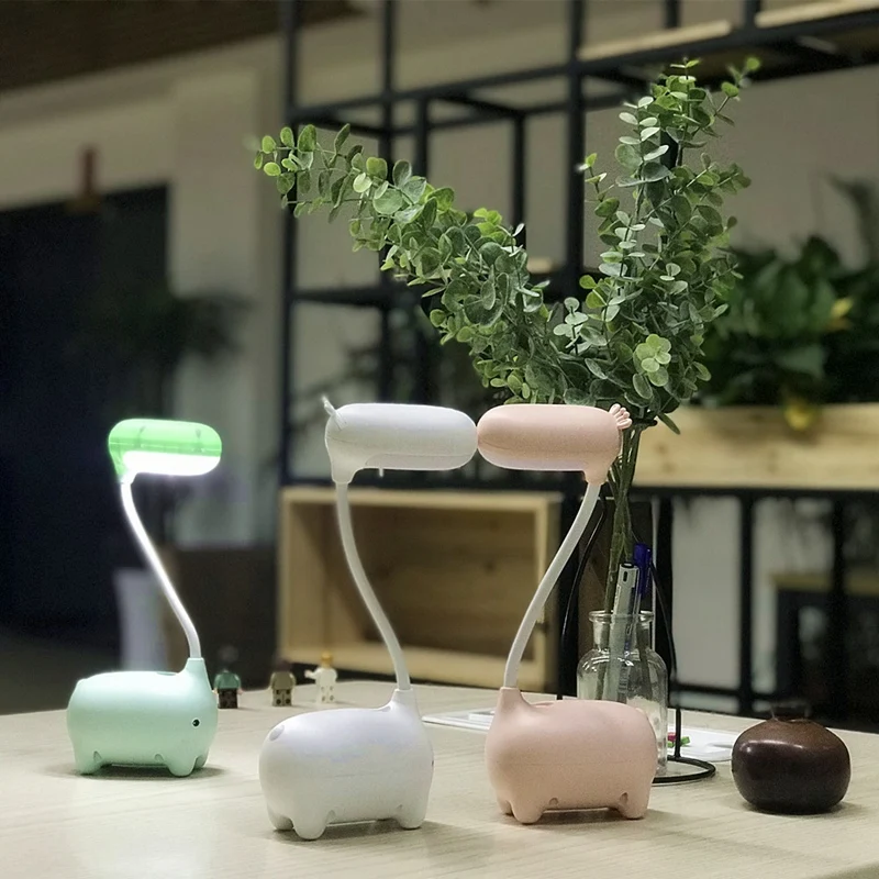 Креативная Светодиодная настольная лампа Rechargeble для детей 3 Вт милая с животными
