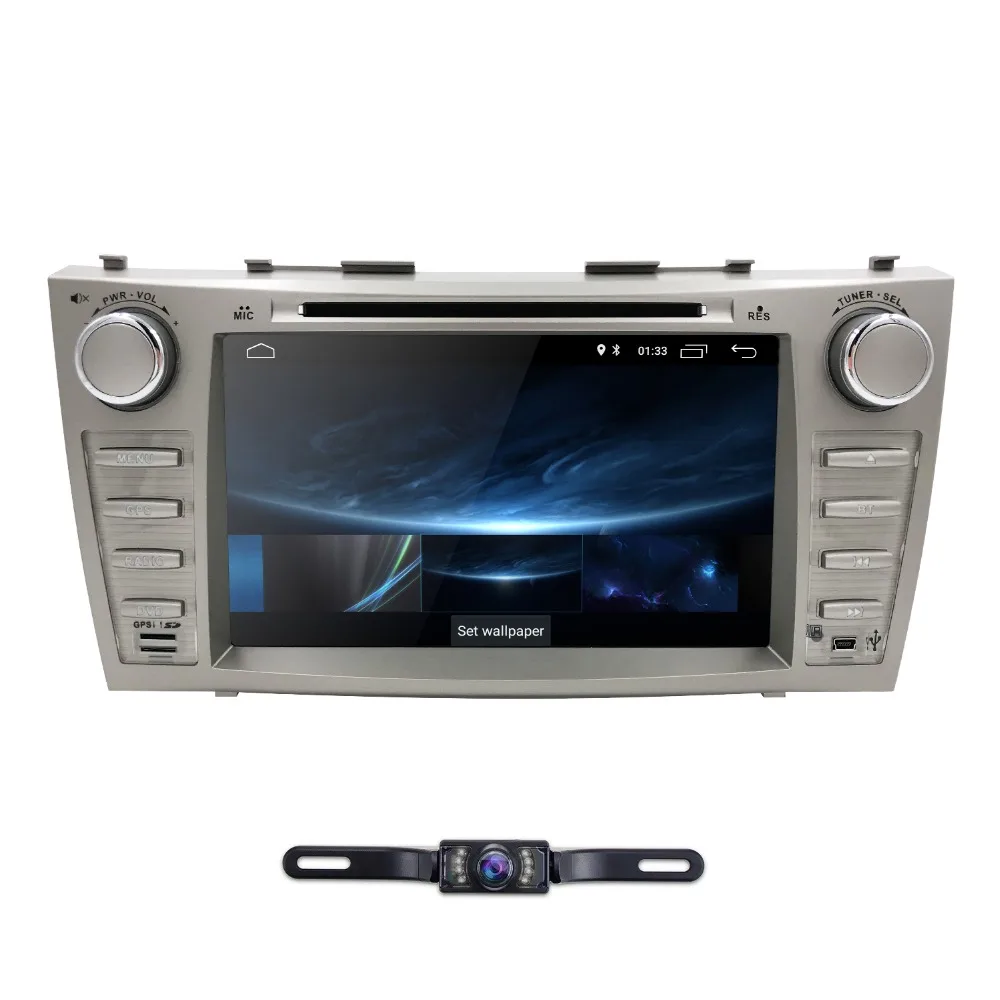 Best 8" 2 Din Android 8.1 Car DVD Radio For Toyota Camry AURION 2007 2008 2009 2010 2011 Stereo Gps Navigation SWC 2GB RAM+Camera+Map 2
