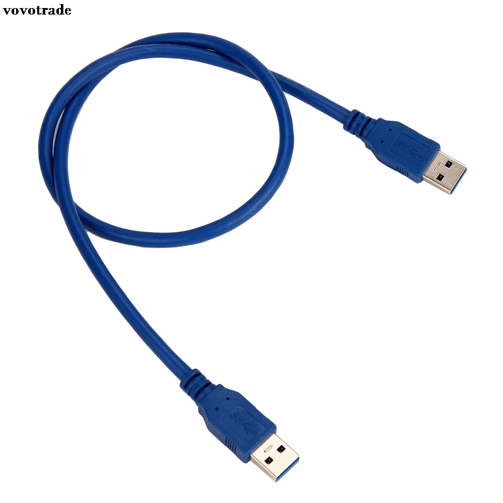 

vovotrade USB 3.0 Type A Male to Type A Male 6FT 0.6m Extension Data Sync Cord Cable Blue High Quallity Cables Drop Shipping
