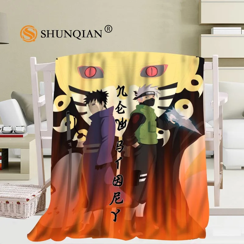 Пользовательские аниме одеяло "Наруто" мягкого флиса DIY картину украшения Спальня Размеры 56x80 дюймов, 50X60 дюймов, 40X50 дюймов A7.10