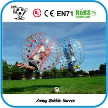 6 шт.(3 шт. красный+ 3 шт. синий+ 1 шт. воздуходувка) 1,5 м ПВХ хорошее качество пузырьковый футбол, зорбинг мяч, пузырьковый мяч костюмы