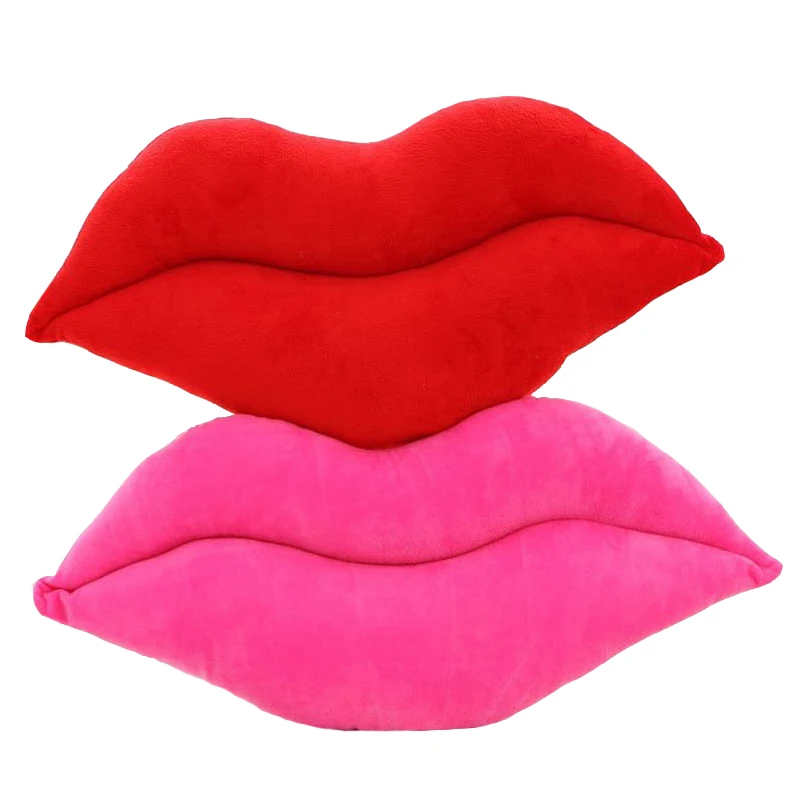 cheap 1pcs 52*26cm creative novelty item funny women big mouth shape cushion pink red lip plush toy throw pillow for couch pregnancy