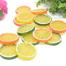 5/10 Uds 5cm fruta Artificial simulación rodajas de limón de Navidad adorno frutal cocina boda limón Artificial decoración suministros 7z