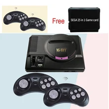 Беспроводная HDMI AV версия для sega 16 бит ТВ игровая консоль для sega megadrive игровая консоль с бесплатным 25 sega игровой картридж