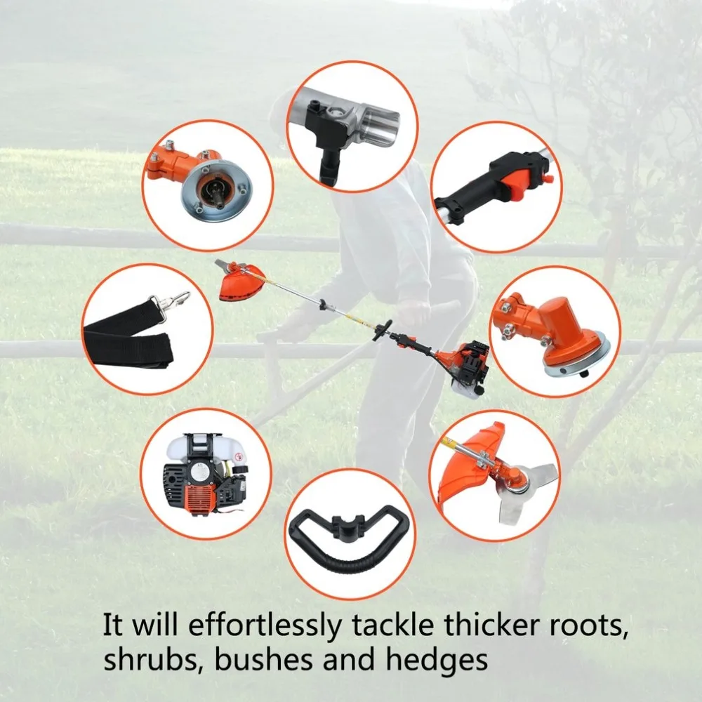 52CC 4 in 1 Multifunctional Outdoor Grass Strimmer Brush Cutter Trimmer Powerful Durable Garden Tool Lawn Mower Gasoline Power 52CC 4 in 1 Multifunctional Outdoor Grass Strimmer Brush Cutter Trimmer Powerful Durable Garden Tool Lawn Mower Gasoline Power