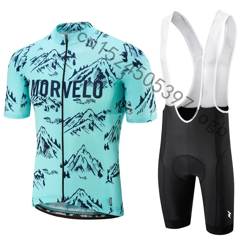 

2019 New hot pro team morvelo men's summer cycling jersey suit breathable Short Sleeve Ropa Ciclismo MTB bike shirt sportswear