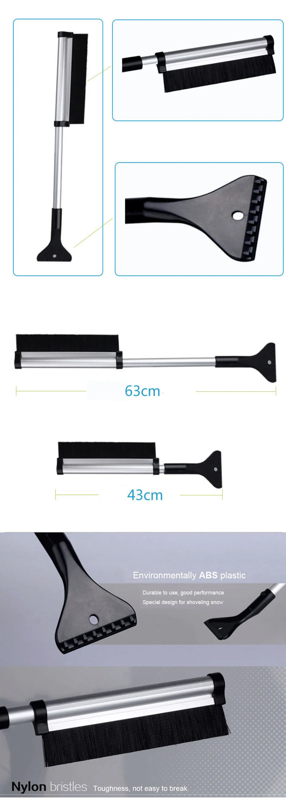 Retractable Winter Car Vehicle Windshield Snow Brush Ice Scraper