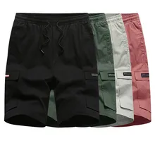 Брендовые мужские повседневные свободные карго Шорты однотонные Большие размеры многокарманные военные тактические Короткие штаны мужская одежда 5,10