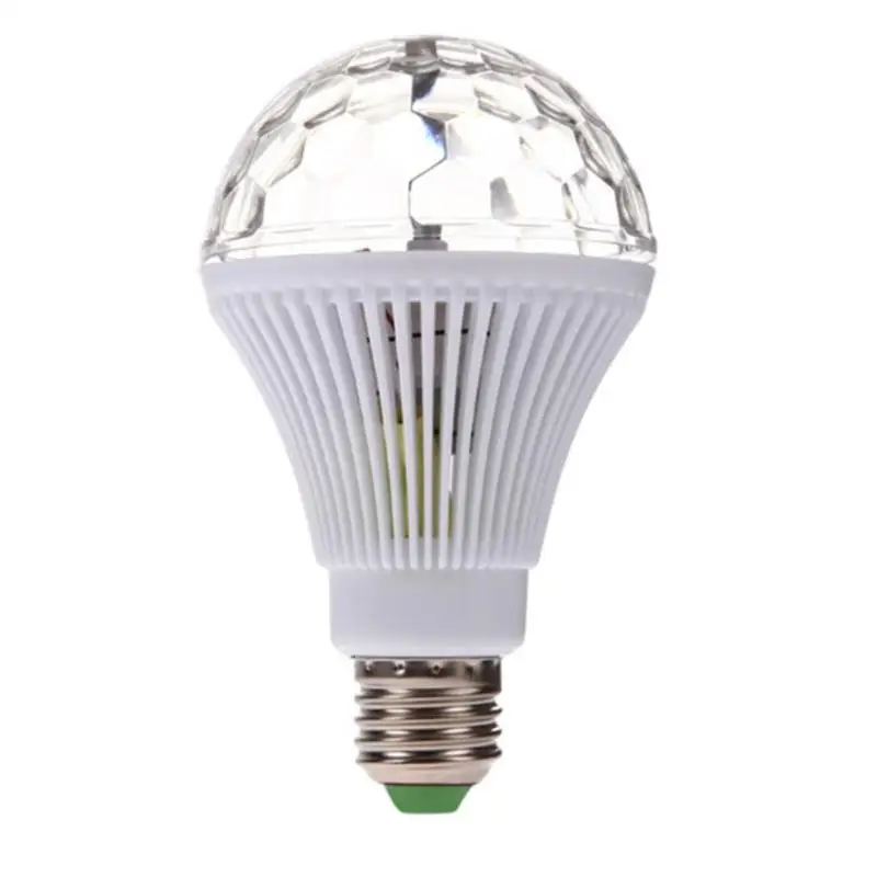

6 Colors Crystal E27 LED Bulb Lamp Rotating Light KTV Bar Ballroom Decorate