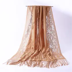 2019 модные женские туфли шарф выдолбленные мягкие длинные размер ткань Пашмина дамские шали и обертывания бандана hijiabs шарфы для женщин