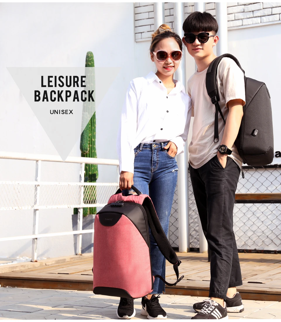 Roubo de Viagem Femininas para Adolescentes Escola à Prova Água do Vintage Moda Bloqueio Polegada Feminina Anti Usb Mochilas Dwaterproof Tsa 15.6 14 High Quality Bolsas e Malas
