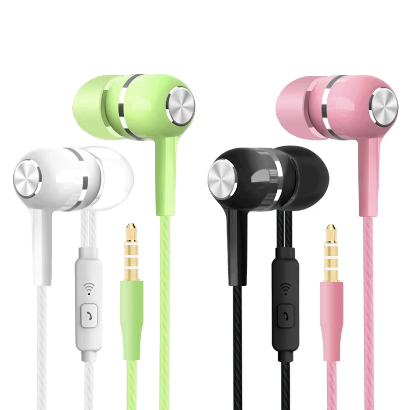 HAOBA S12 Sport Earphone Wired Super Bass 3.5mm Headset Earbud Colorfu earphonel with Microphone for xiaomi Samsung phones