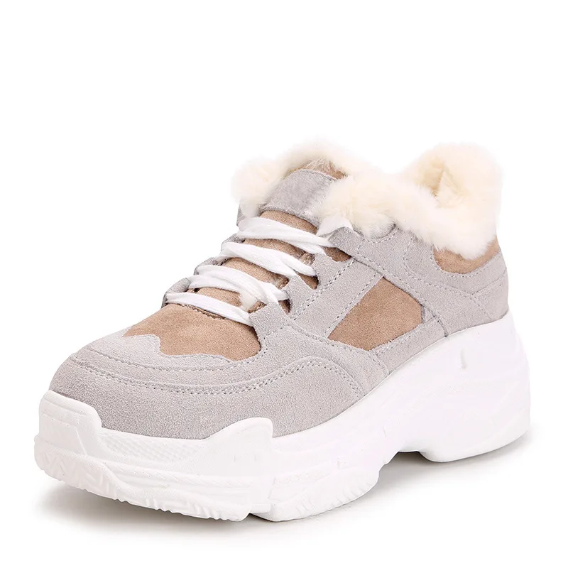 Zapatos de mujer Повседневная обувь на платформе Женские брендовые теплые кроссовки из