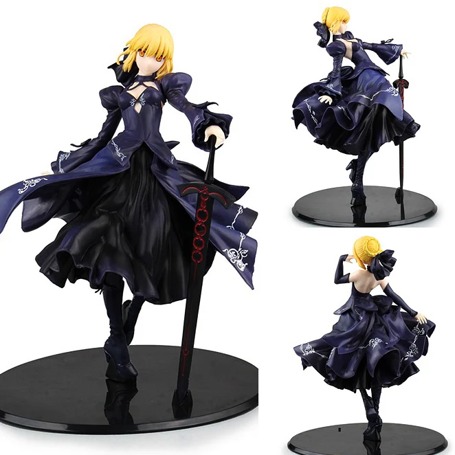 23 см Фэнтези большой заказ Saber Alter Dress Ver Сексуальная ПВХ Модель коллекции косплей