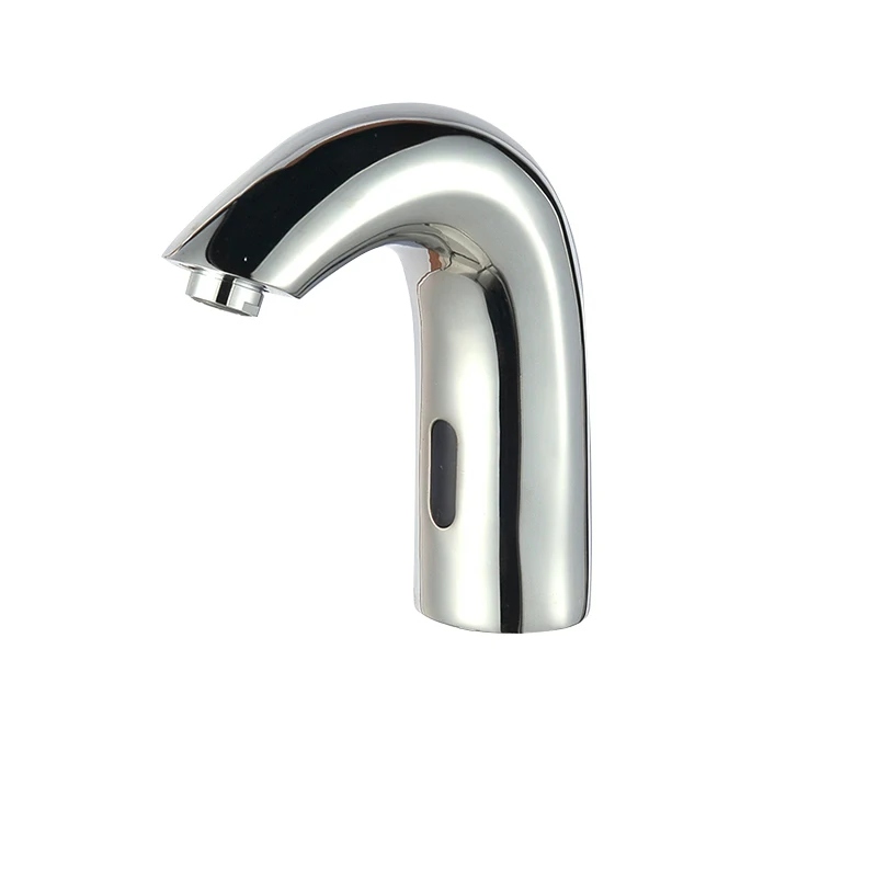 Hands Free Touch Sense Faucet Chrome Waterfall Bathroom Automatic Infrared Sensor Cold Water Tap