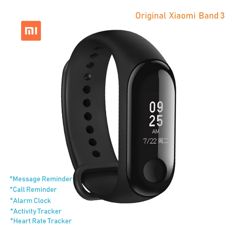 Оригинальный Смарт-браслет Xiaomi Mi Band 3 с большим сенсорным экраном и OLED-дисплеем