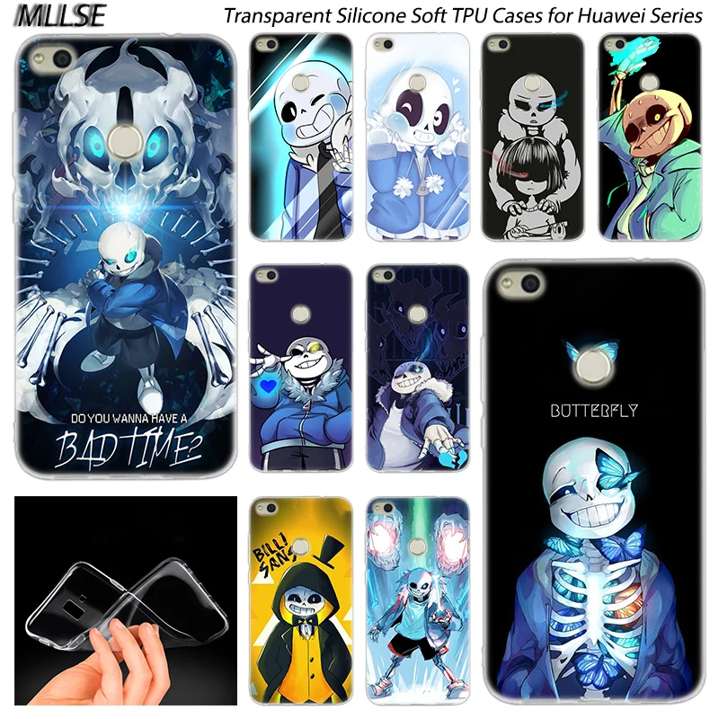 Горячая Распродажа, силиконовый чехол Undertale Sans для huawei NOVA 3 3i 4 Honor 7A Pro 7S 6X7X8X8 9 10 Lite Play View 20, Модный чехол