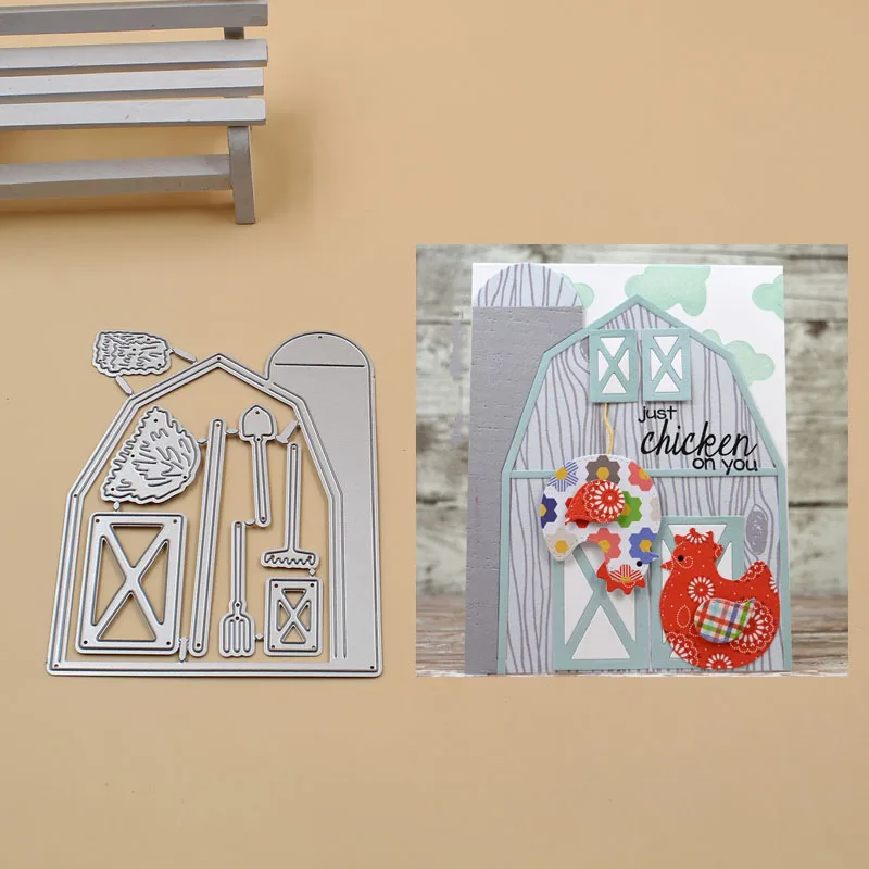 

Farm house Cutting Dies Christmas Dies Metal Cutting Dies Stencils for DIY Scrapbooking Album Stamp Paper Card Embossing new2019