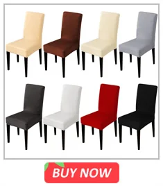 7 Solid Colors With Buckle Chair Cover Big Elastic Chair Covers Seat Slipcovers Stretch Removable Dining Hotel Seat Covers