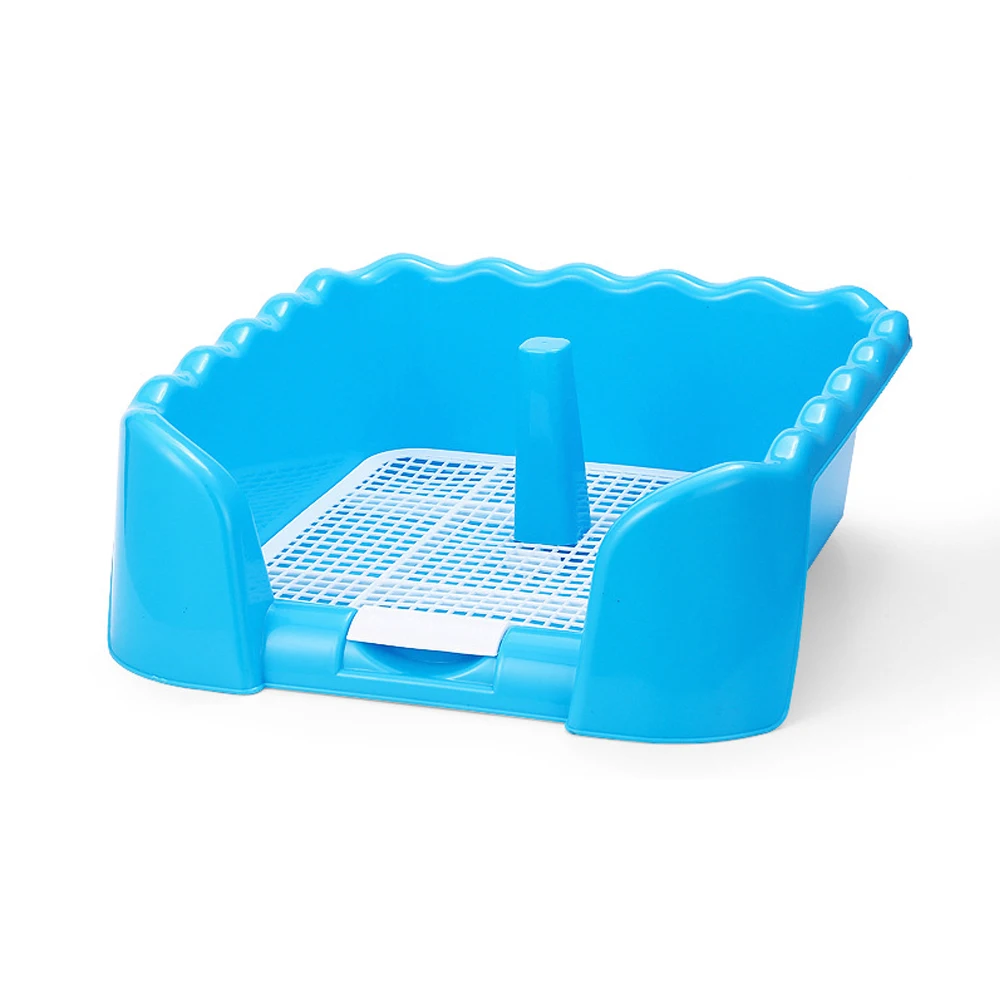 

Portable Pet Dog Toilet Tray with Column Urinal Bowl Pee Training Toilet Grid Toilet With Fence Pee Post For Small Pet Potty