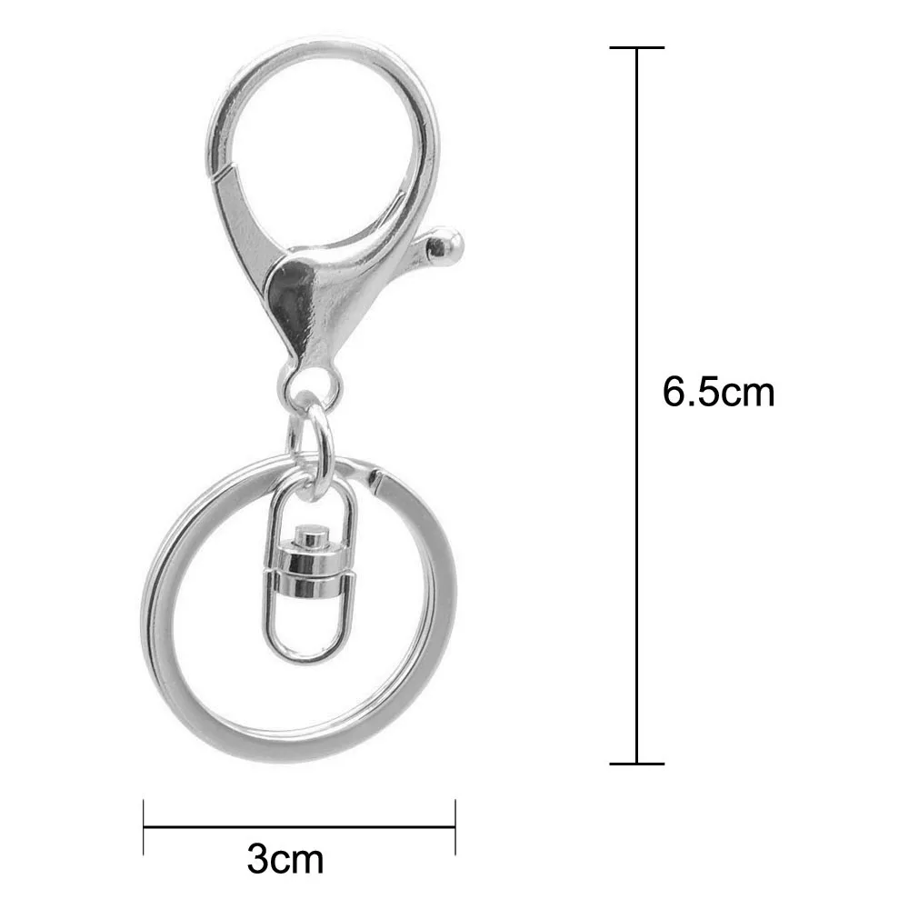 

Free Shipping 5pcs Silver tone/Golden Heavy Strong Lobster Clasp Circle Clasp Key Chain Ring Connector Pendant Charm/Finding
