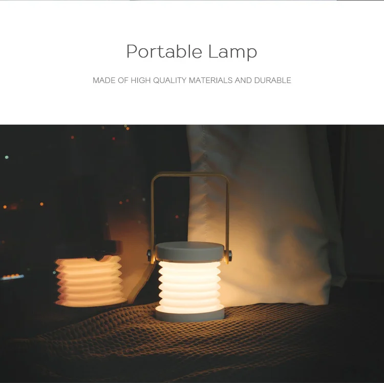 Multifunction LED Touch Dimmable Table Desk Lamp Outdoor Portable Hang Lantern 3D Foldable Night Light USB Rechargeable Table Light (3)